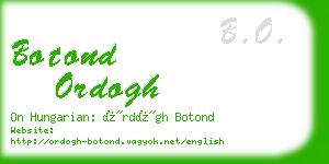 botond ordogh business card